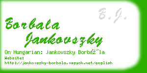 borbala jankovszky business card